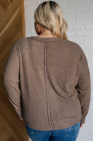 Casual Tuesday Ribbed Knit Sweater in Mocha