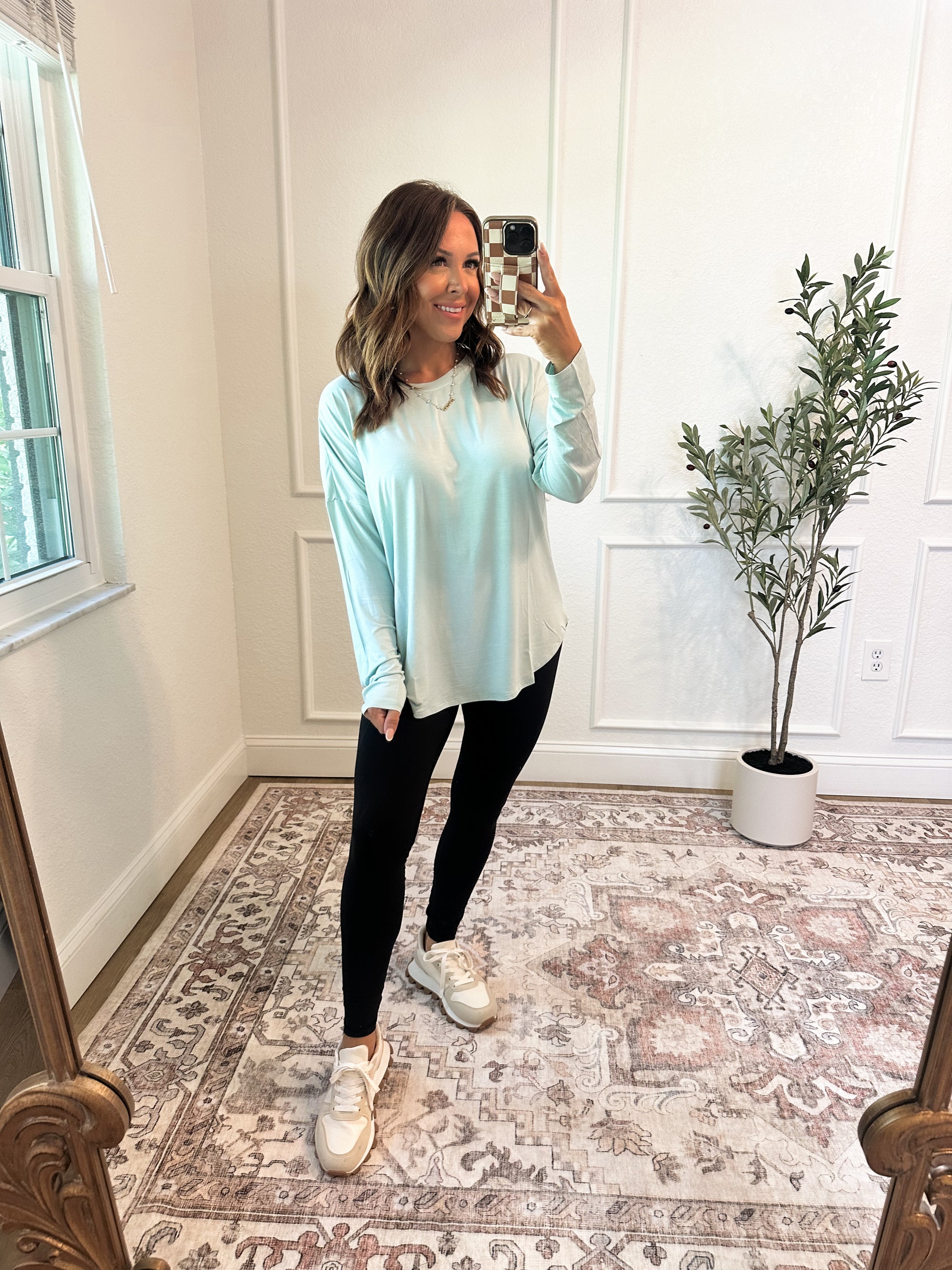 Make Your Mark Long Sleeve Top - Mint