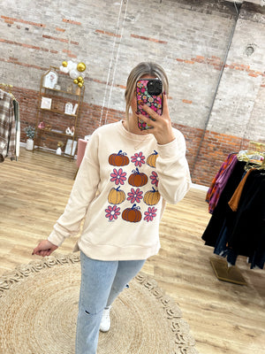 Pumpkins & Florals Pullover