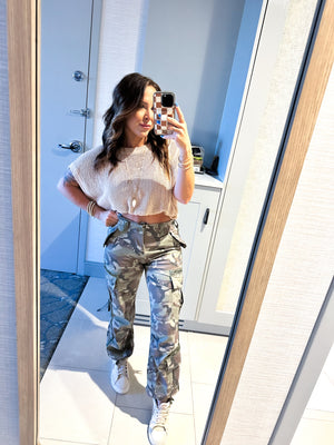 Captain Mid Rise Camo Cargo Pants