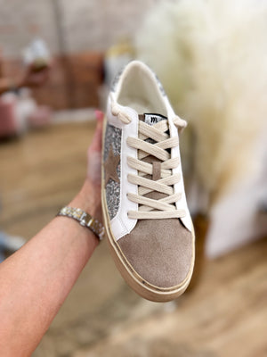 Gabby Silver Glitter Sneakers