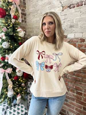 Jingle Bows Fleece Sweater