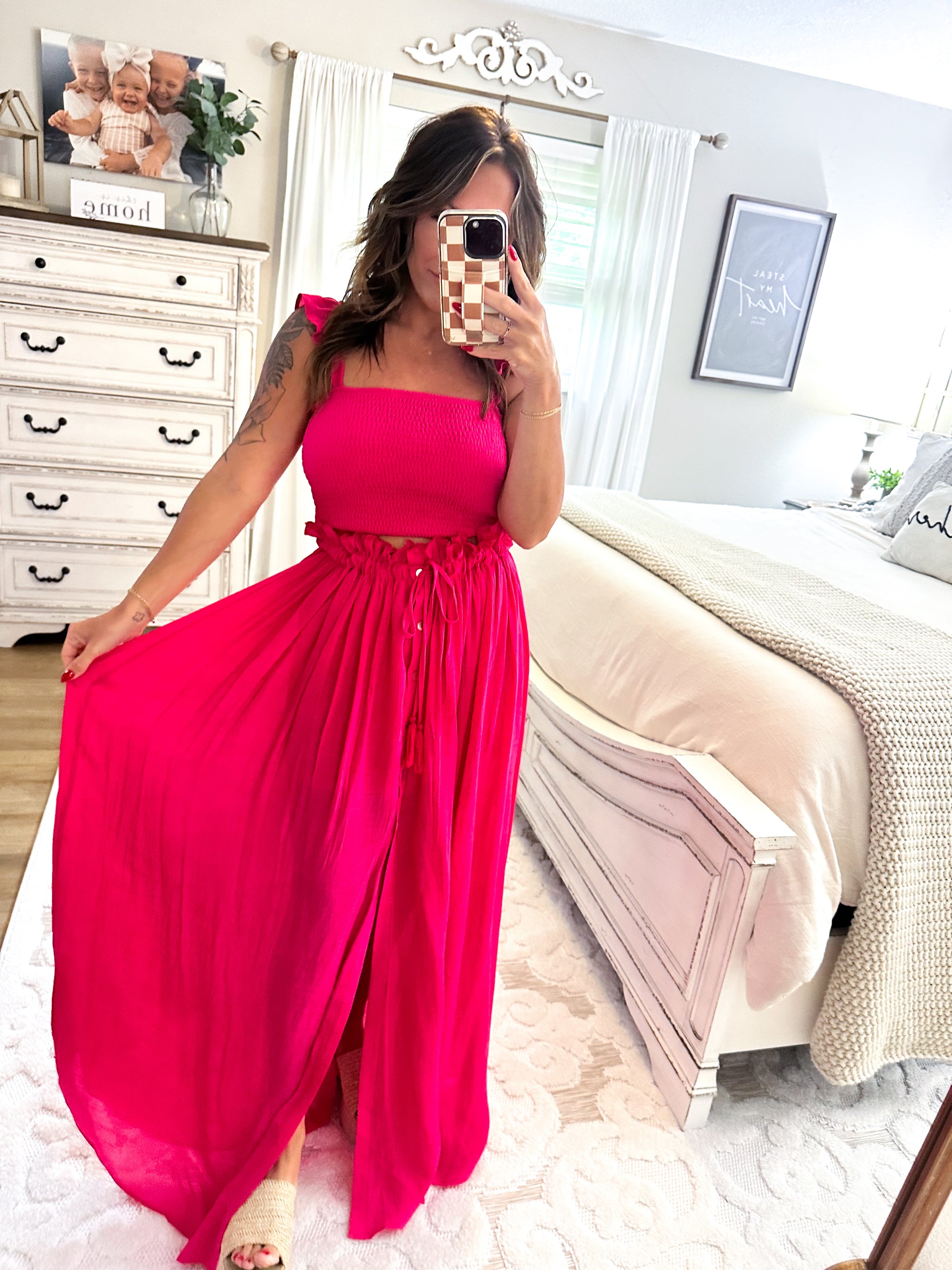 Stand By Me Two Piece Set - Fuchsia