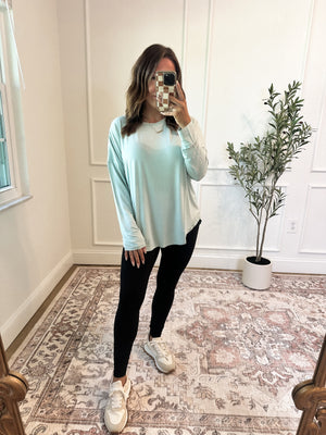 Make Your Mark Long Sleeve Top - Mint