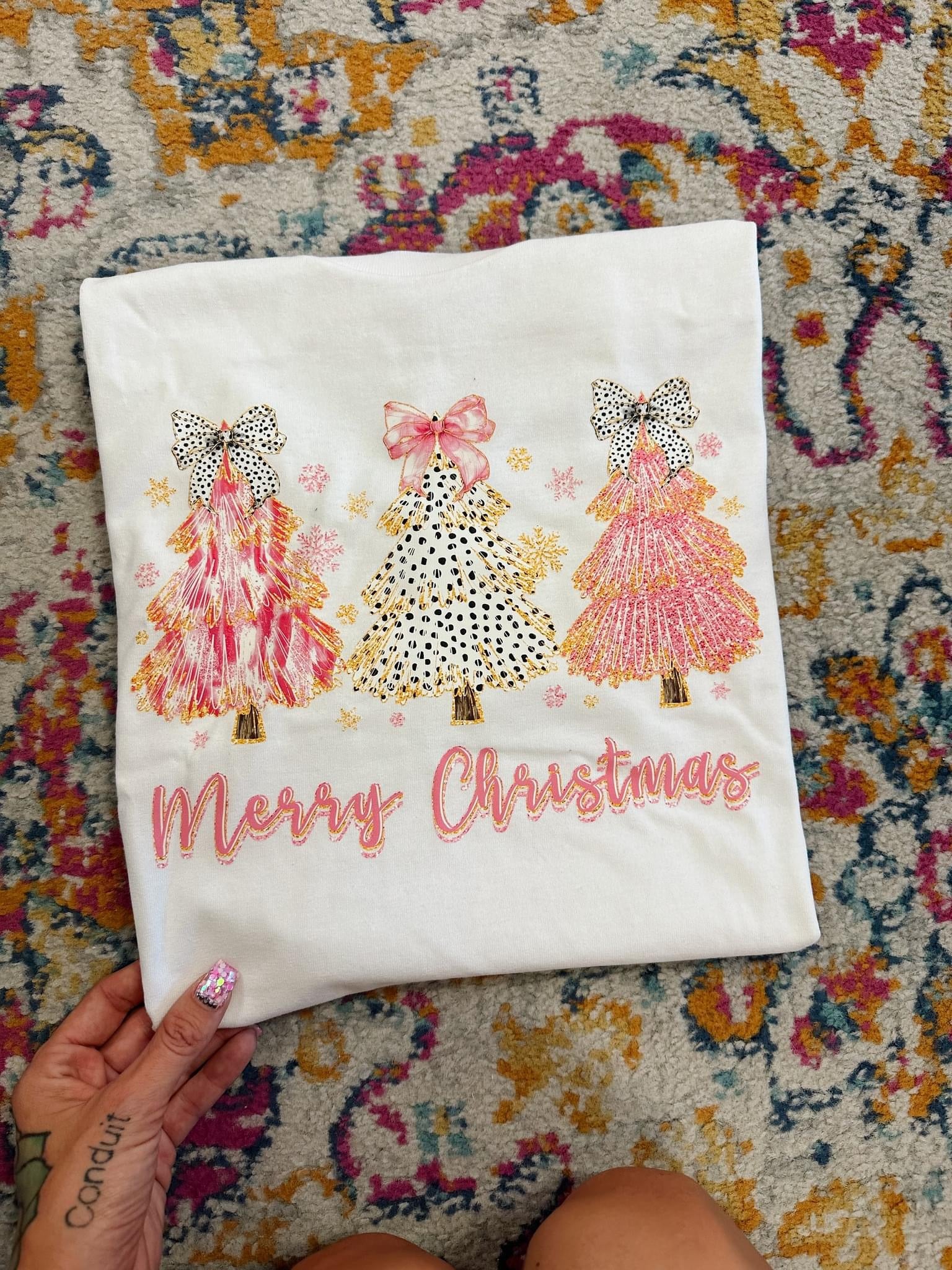 Girly Christmas Tree Tee - PREORDER