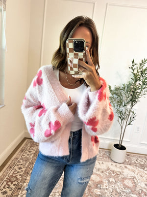 Walking On Sunshine Floral Fuzzy Cardigan