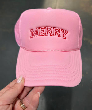 Merry Embroidered Trucker Hat