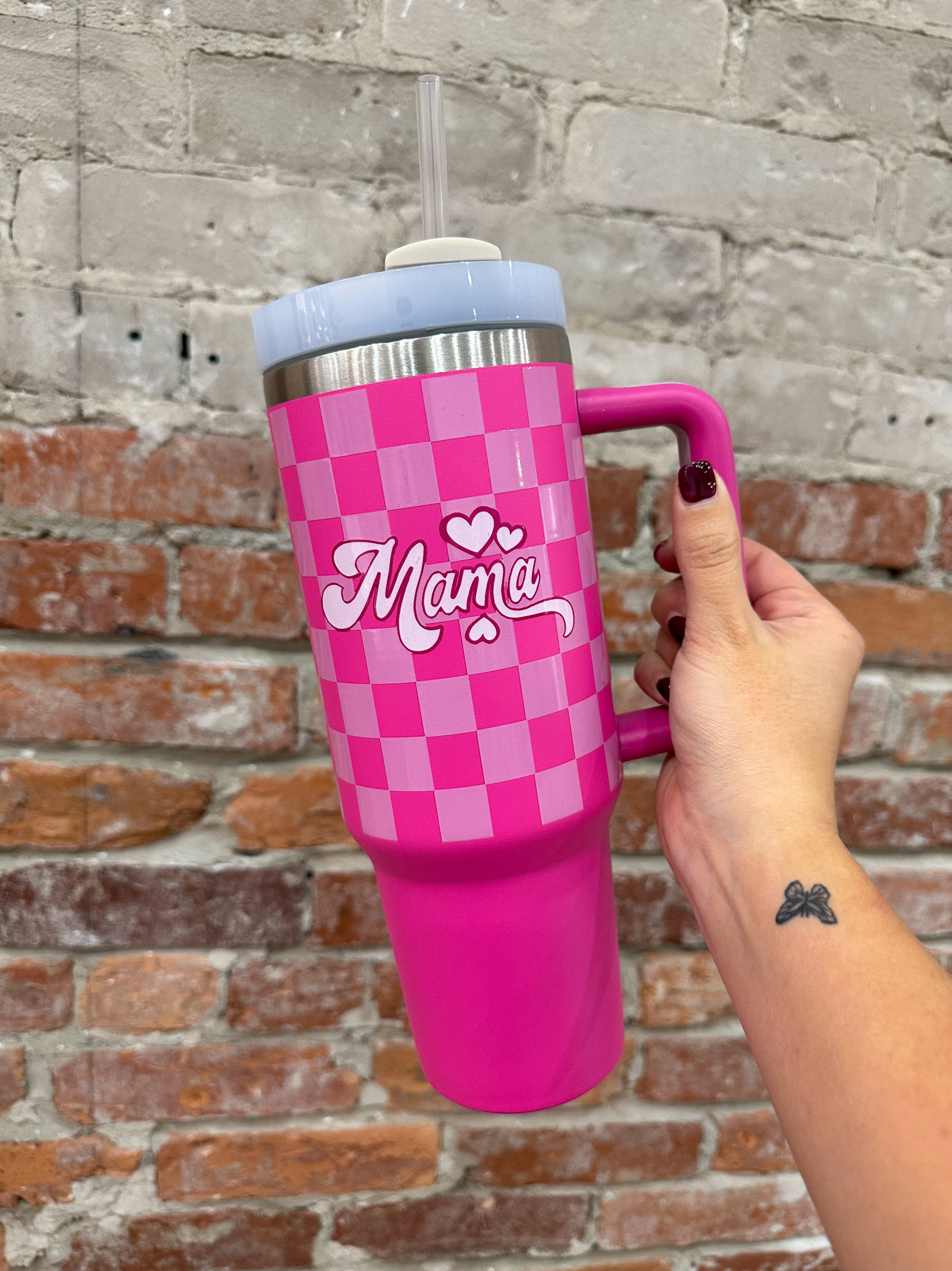 Mama Checkered 40oz Tumbler