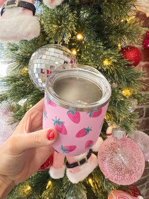 Strawberry Stemless Wine Tumbler