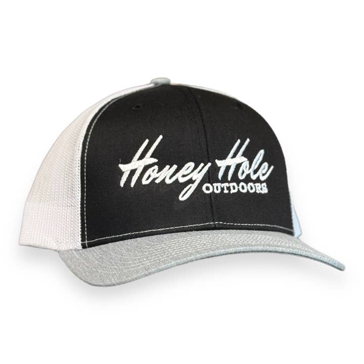 Honey Hole Men's Hat - Grey/Black