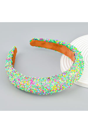 All Things Confetti Headband - Green