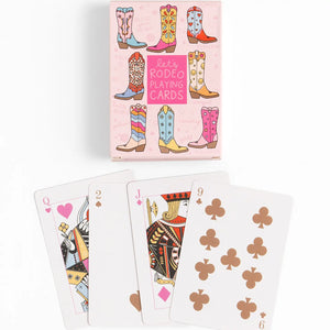 Let's Rodeo Western Cowgirl Boots Deck of Playing Cards