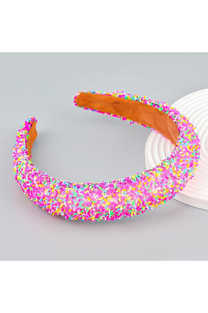 All Things Confetti Headband - Rose