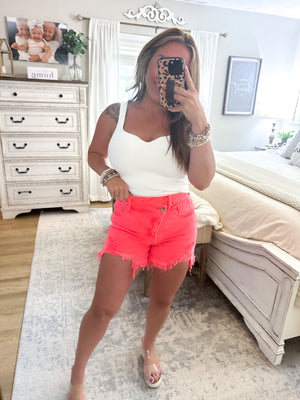 It Never Ends Coral Crossover Shorts